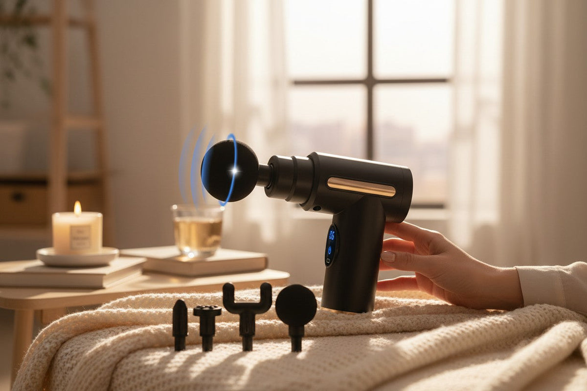 Pistolet de massage percussion FRESCOO en situation