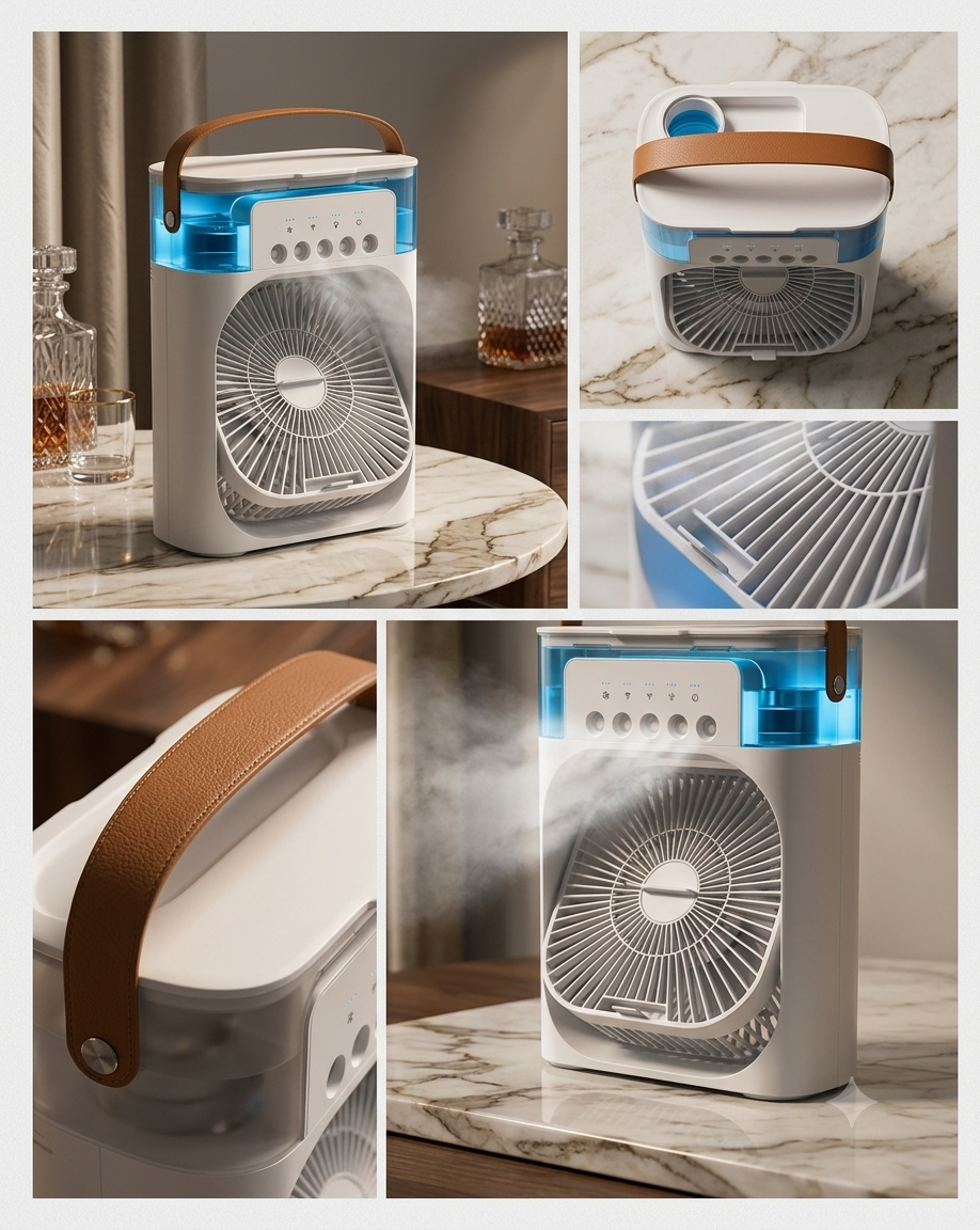 Frescoo® – Restez au frais cet été | Mini Climatiseur Portable 3-en-1