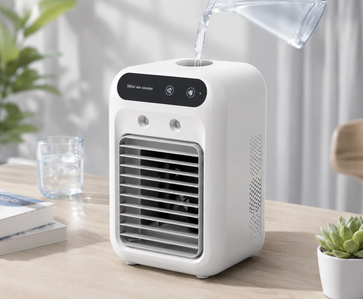 Mini Ventilateur Climatiseur Portable USB | Rafraîchisseur d'Air Silencieux Design Transparent