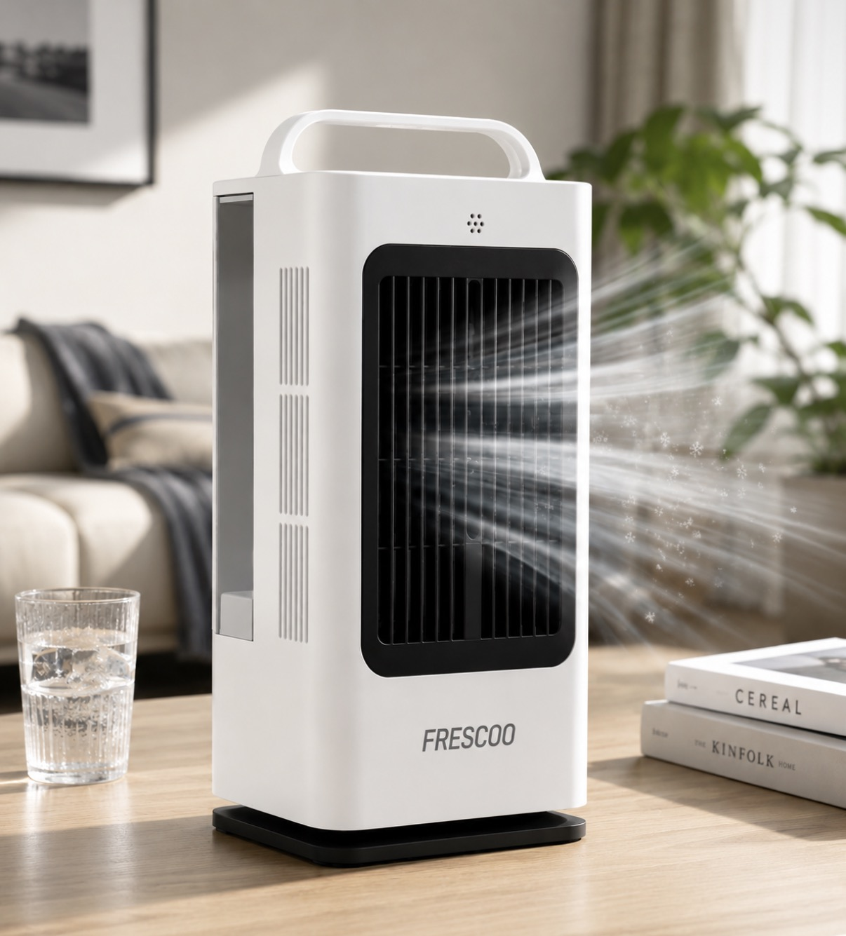 Climatiseur Portable 3-en-1 | Rafraîchisseur d'Air Silencieux avec Brumisation Glacée