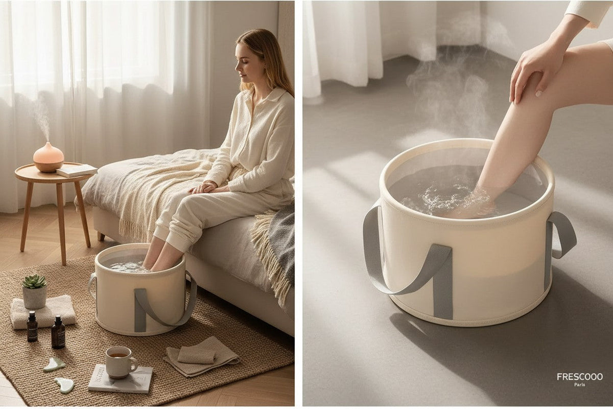 Bassine de massage des pieds FRESCOO en situation spa maison