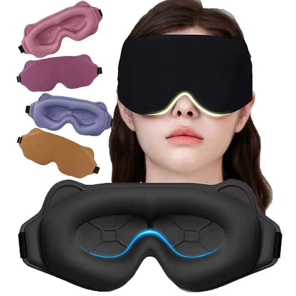 Masque de sommeil 3D contouré sans pression sur les yeux, occultation totale